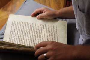 A medieval manuscript from the Monastic Library and Archives at Downside Abbey