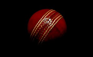 Cricket ball on a dark background